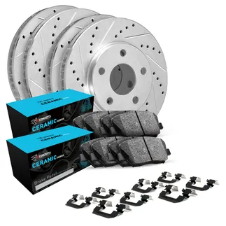 R1 Concepts WGWH2-74049 E- Line Series Rotor - D/S - Silver W/ Ceramic Pads & Hdw